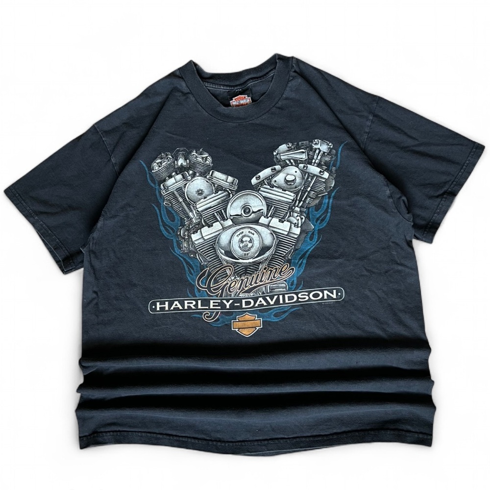 Harley-Davidson Eagle Tee With Engine Design - image 1